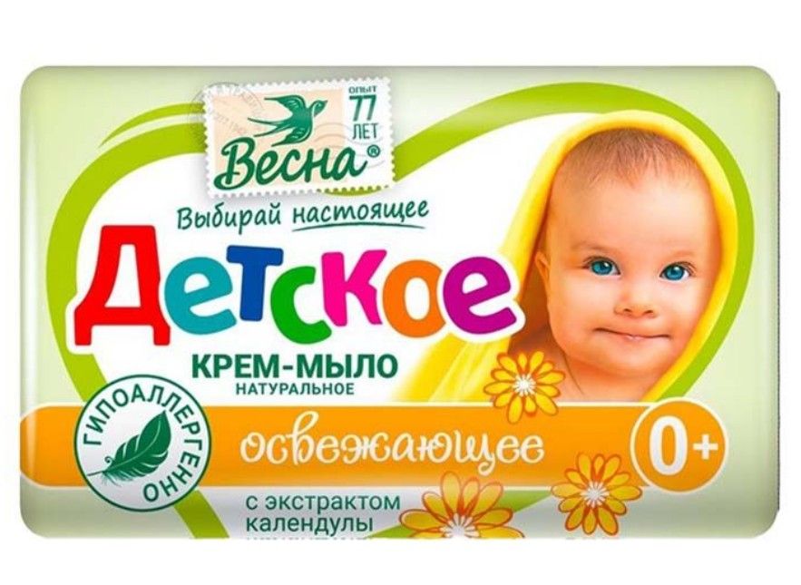 фото упаковки Весна Крем-мыло детское Освежающее с экстрактом календулы