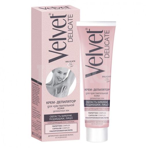Velvet Delicate Крем-депилятор для чувствительной кожи деликатных зон, крем-депилятор, 100 мл, 1 шт.